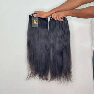 Fournisseurs de cheveux vierges bruts du Cambodge, vente en gros de mèches de cheveux indiens Temple alignées sur les cuticules, cheveux bruts non traités du Cambodge - Product Image 2