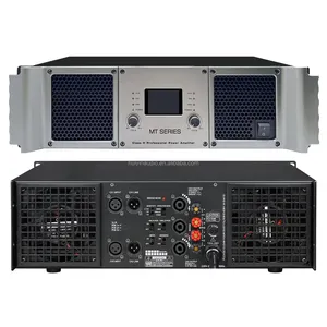 Amplifier daya besar MT22000 Class H 2CH, Amplifier daya besar 2x2000W 2 penggemar dua Channel Pro amp untuk Ruang Rapat Bar KTV Disco DJ Audio