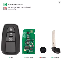 Clé intelligente universelle Autel pour IKEYTY8A3AL IKEYTY8A3BL IKEYTY8A4AL, clé télécommande intelligente à écran tactile à 3 boutons, type 4D 8A KM100