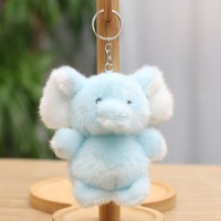 Pendentif breloque populaire en peluche, petit animal mignon de la taille d'une paume (renard, éléphant, dinosaure), pour décoration de sac et porte-clés