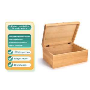 Bamboo Boxes Stash Box and Home Storage Wooden Keepsake Box for Gift