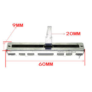 6 см B10KX2 <span class=keywords><strong>10K</strong></span> DJM600 600 439C-10KBX2 DCV1010 двухблочные потенциометры скольжения - Product Image 3