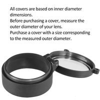 Capuchons universels rabattables pour lunette, couvercles d'objectif optique à ressort, protection transparente HD pour l'objectif avant, pour accessoires de lunette de 30 mm