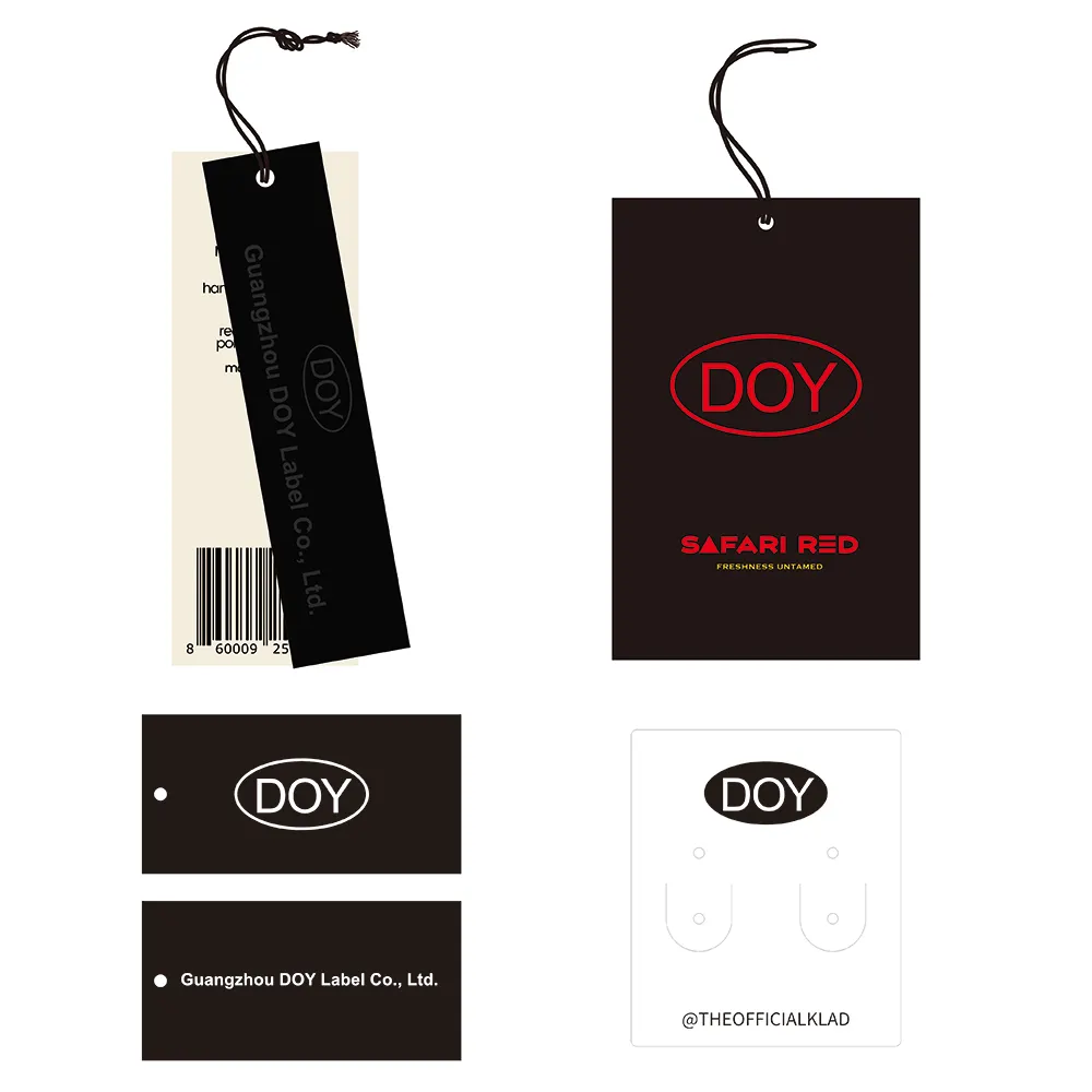 Kleding Papier Hang Tag En Label Fabrikant Ontwerp Op Maat Bedrukt Logo Luxe Hangtag Voor Kleding