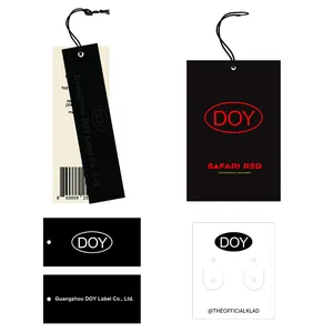 Cartellino di carta per abbigliamento e produttore di etichette Design Logo stampato personalizzato cartellino di lusso per indumento