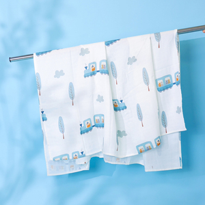 OEM suave bebé musulmán algodón portador de bebé Manta y sombrero con patrón de animales de dibujos animados - Product Image 3