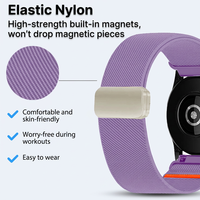 Bracelet de montre élastique magnétique en nylon tressé personnalisé 20 mm 22 mm, ajustement universel confortable, respirant, bracelet de montre élastique sport