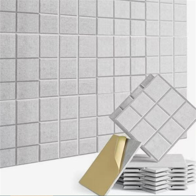 Polyester Fiber Felt Wall Panel Acoustic Sound Absorbing Board Photo Display Memo Pin Board Self Adhesive Wall Decor