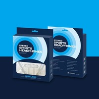 Boîte d'emballage universelle Hez pour écouteurs tour de cou, pour le sport, boîte en papier pour écouteurs magnétiques S6 à grand haut-parleur, à porter autour du cou