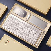 Diskon besar set hadiah Aksesori kantor VIP perusahaan LOGO kustom pria Promosi 7 dalam 1 Mouse Bisnis Keyboard kantor
