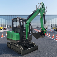 Mini-Excavatrice de 3 Tonnes, Tracteur Mini-Excavateur, Machine à Excavation Hydraulique Diesel ISO CE et Euro 5 EPA à Vendre pour Jardin