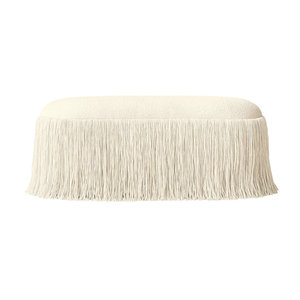 <span class=keywords><strong>Banc</strong></span> ottoman rembourré à franges <span class=keywords><strong>et</strong></span> pompons pour entrée, couloir, hall, avec siège, idéal pour changer de chaussures, en vente - Product Image 1