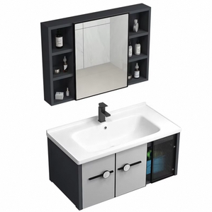 Ensemble de meubles de salle de bain modernes de qualité supérieure à prix de gros : miroir mural, armoires et vasques pour hôtels et maisons - Product Image 6