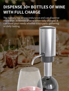 Decantador de Vino Recargable de Acero Inoxidable de Alta Calidad, Apto para Alimentos, Vertedor Automático, Aireador, Dispensador de Vino Eléctrico de un Toque, USB - Product Image 6