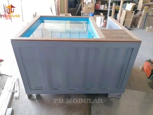 <span class=keywords><strong>Piscine</strong></span> en conteneur maritime à montage rapide pour camping avec terrasse en bois, préfabriquée, résistante au vent, pour parc de vacances en bord de mer avec éclairage LED - Product Image 2