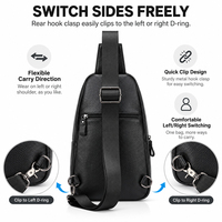 Sac à dos de voyage pour homme MARRANT avec fermeture éclair, sac à bandoulière en cuir, sac à bandoulière en cuir de créateur, sacs de poitrine en cuir pour homme