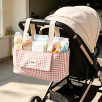 Sac Organisateur de Poussette Imperméable Portable pour Bébé, Sac à Couches de Voyage Pliable Écologique, Caddie de Poussette Personnalisable en Gros avec Logo