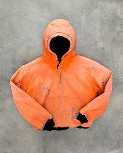 Custom Fashion <strong>Work</strong> Denim Jean Jacket Blank Print Acid Wash Duck Canvas Vintage Outwear Bomber <strong>Hoody</strong> Wash <strong>Hoodie</strong> for <strong>Men</strong> - Product Image 2