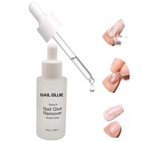 Appuyez sur le dissolvant pour ongles 50ml inodore sans acétone doux colle à ongles déliant pour faux ongles colle solide et onglets adhésifs