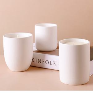 Pot à bougie en céramique, cylindre rond, gaufré, résistant à la chaleur, durable, de haute qualité, décoration d'intérieur - Product Image 6