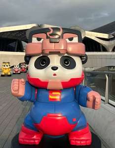 Sculpture de <span class=keywords><strong>dragon</strong></span> de <span class=keywords><strong>dessin</strong></span> <span class=keywords><strong>animé</strong></span> en fibre de verre, statue d'animal pour centre commercial extérieur, grande taille, peinte à la main en 3D, ornement imperméable - Product Image 3