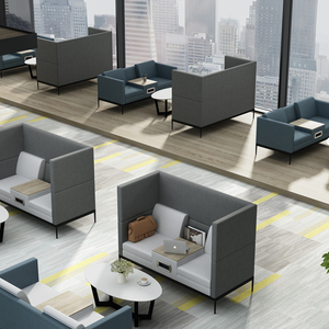 Leisure Commercial Reception Optional High-back Sofa Office Chair with Charging Plug and USB Port, Ideal for Commercial Spaces - Product Image 1