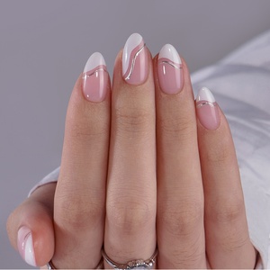 BTArtbox Custom Design Handmade <b>Nails</b> Short Almond Artificial Fingernails False <b>Nail</b> Press on <b>Nails</b> <b>Sets</b> - Product Image 2