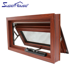 Para Superhouse Ventana de toldo de ventilación de apertura superior de madera marrón con cerradura de manija negra Otras ventanas Categoría de producto - Product Image 4