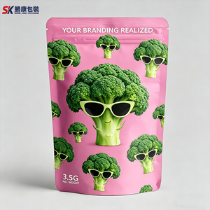 3.5g/7g/14g custom size logo, environmentally-friendly degradable zipper bag polyester film bag, suitable for food <b>packaging</b>. - Product Image 1