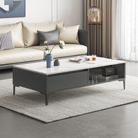 Table basse moderne simple et luxueuse pour salon avec rangement