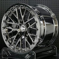 Jantes forgées chromées Beadlock pour course de dragster, jantes forgées sur mesure pour Corvette C7 C8 Z06 CTS-V Mustang GT GT500 Camaro
