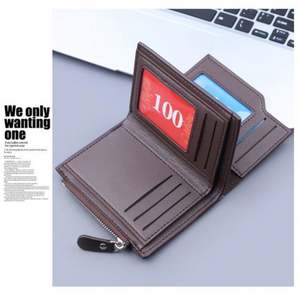 Men's PU Softback Wallet Coin <b>Purse</b> Vintage Vertical Short Credit Card Holder <b>RFID</b> Wallet - Product Image 6