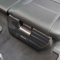 Pour Toyota Land Cruiser 250 LC250 Prado Accessoires 2024-2026 Protection anti-coup de pied sous le siège arrière en fibre de carbone, couvercle arrière brillant