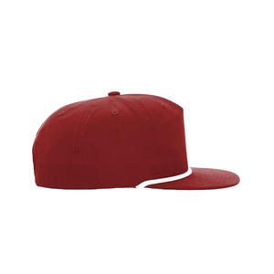 Personnalisé 256 Couleur Unie Conception de Corde Plat Bord Structuré 5 Panneau Toile Vierge Snapback Chapeau Casual Style Sportif Casquette de Soleil pour Hommes - Product Image 3