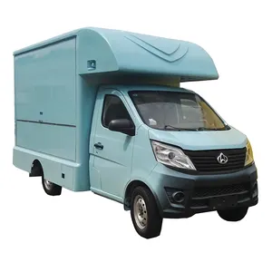 Hot sales ! 4x2 mini mobile fast food truck with Stainless steel kitchenware and stove in the van for making breakfast