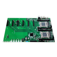 Carte mère X99 double processeur LGA2011-3, carte mère E-ATX pour serveur, 6 emplacements PCI-E pour GPU, espacement de 60 mm, 8*DDR4 pour l'informatique Aleo
