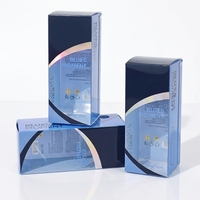 Boîte en plastique transparente imprimée en gros pour éponge de maquillage, emballage pliable en PET transparent pour éponge de beauté, boîte en plastique transparente