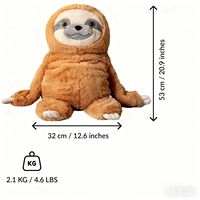 Nouvel Animaux en Peluche Lestés 2025 pour Apaiser l'Anxiété et Offrir du Confort, 2,27 kg |   Peluche lestée anti-stress en forme de paresseux