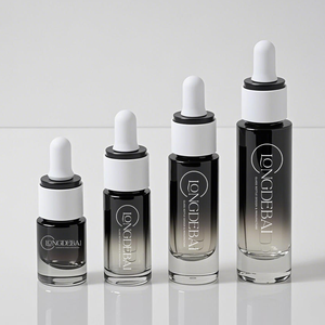 New Arrival Custom Skin Care Serum Hair Oil <b>Bottle</b> 5ml 10ml 15ml 30ml Empty Round Glass Shoulder Dropper Essential Oil <b>Bottle</b> - Product Image 2