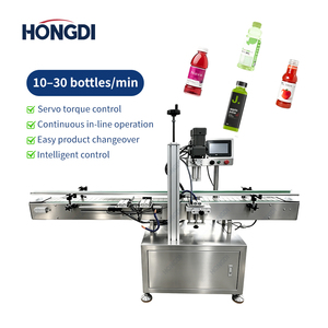 Machine de capsulage de bouteilles à quatre roues pour bouteilles de sauce, de boissons, en plastique et en verre, équipement de scellage de bouchons à vis - Product Image 2