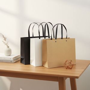 Bolsa de Regalo Personalizada con Logotipo Impreso, Reutilizable, Reciclable, de Cartón, Estilo Clásico, con Asa Circular, para Cartera - Product Image 1