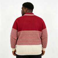 Pull en tricot pour homme personnalisé avec logo OEM & ODM, manches longues, col polo, jacquard, lettres brodées, tricoté