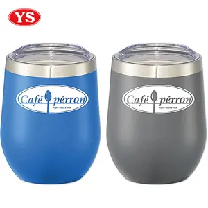 Système de refroidissement 12oz, chaude-froide et chaude, livraison gratuite Tasse ronde en métal avec couvercle pour boisson, de haute qualité