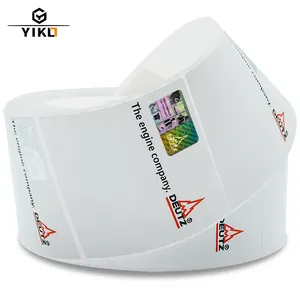 Stiker kosong keamanan holografis posisi kustom pencetak stiker termal kertas cap Laser gulungan label pengiriman produk