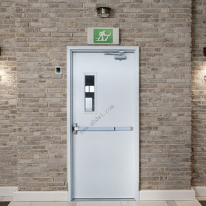 Hotel comercial certificado por UL aprueba puerta de salida de acero ignífugo de 3 horas con panel de visión y persiana - Product Image 2