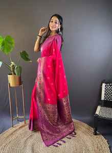 Sarees de Seda Suave Listos para Usar, Sarees de Fiesta, Sarees de Boda para Mujer, Sarees de Novia Indios Disponibles en Grandes Cantidades - Product Image 6