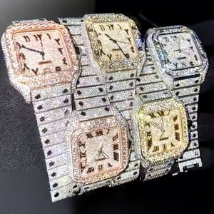 Orologio da <span class=keywords><strong>Uomo</strong></span> Nuovo Modello 2026 Quadrato alla Moda con Moissanite, Cronografo, Cassa in Zaffiro, Cinturino in Acciaio Inossidabile, <span class=keywords><strong>Orologi</strong></span> Meccanici Hip Hop - Product Image 3