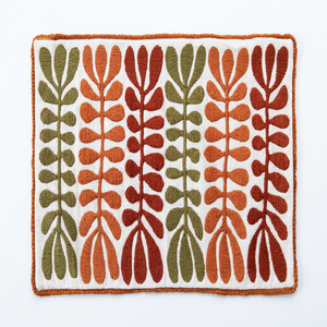 Embroidered Cotton <b>Linen</b> <b>Cushion</b> <b>Cover</b> Rectangle Bohemian Style Plant Pattern Home Decor - Product Image 1