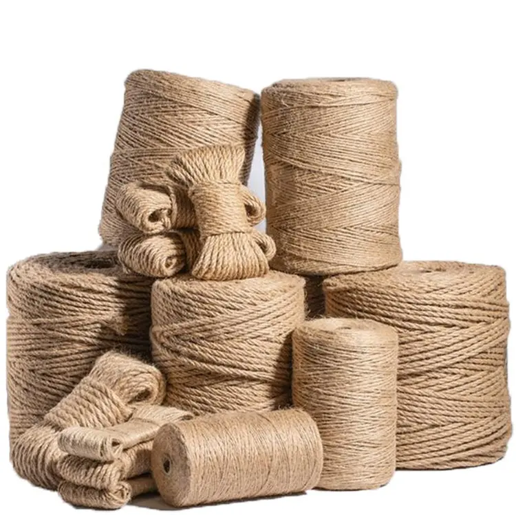 RIOOP langlebiges 100 % natürliches Faser Hanf Jute Seil & Zange Sisal Seil DIY für Weihnachtsdekoration