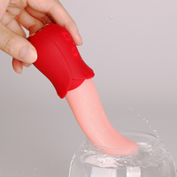 Silikon Sextoy Zungen-Leck-Vibrator für Frauen Sexspielzeug Orgasmischer Weiblicher Masturbator Nippel-Massagegerät Klitoris-Stimulator